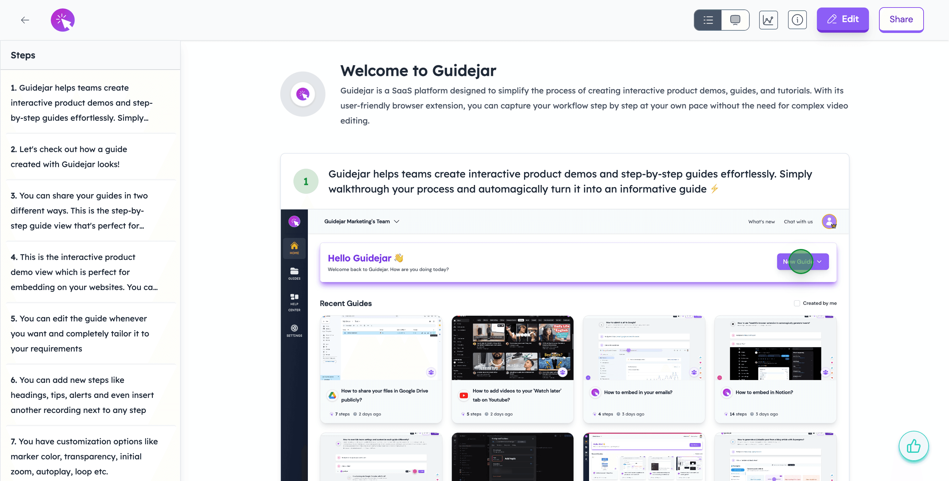 Guidejar app