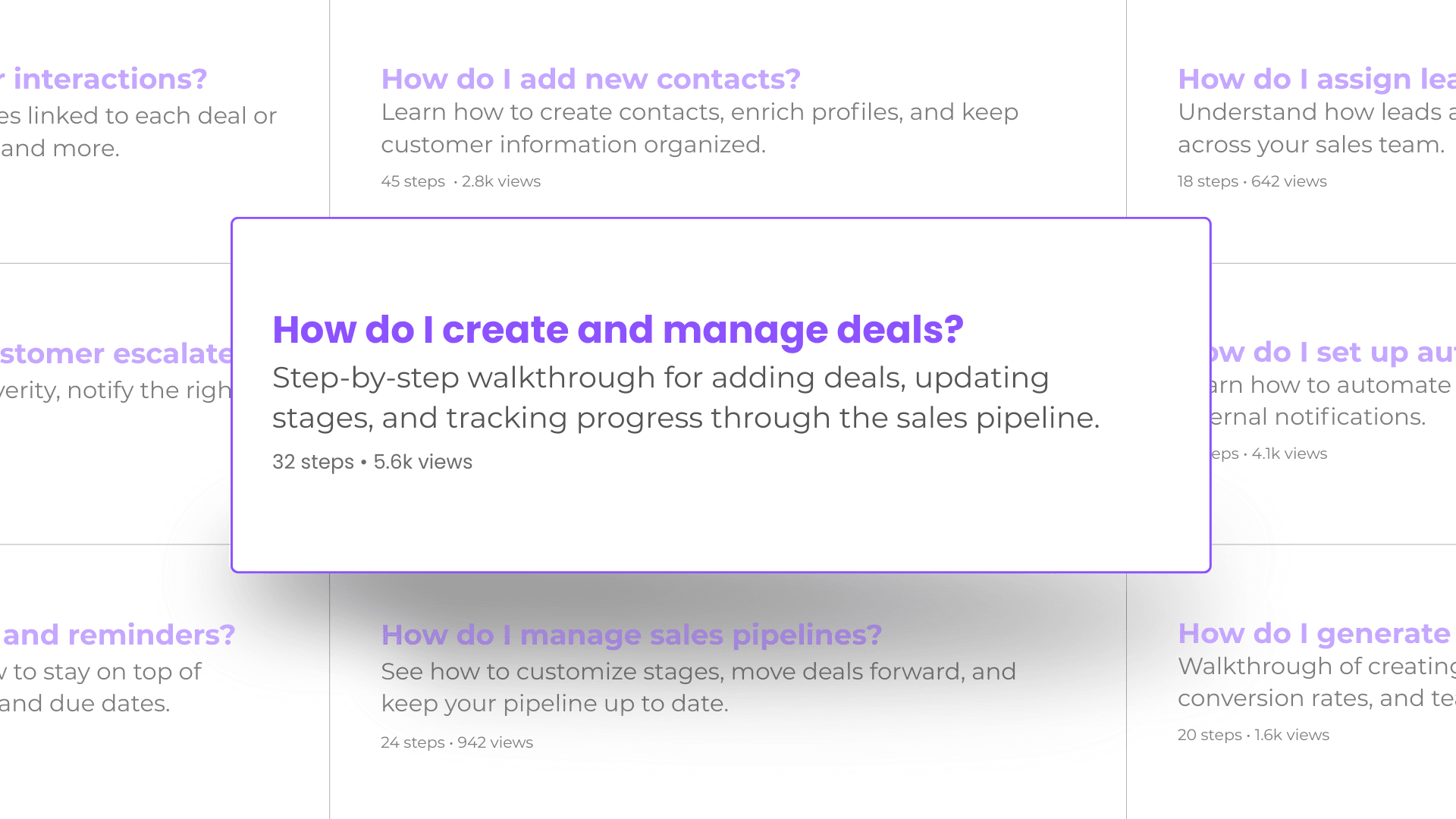 Standardize sales stories
