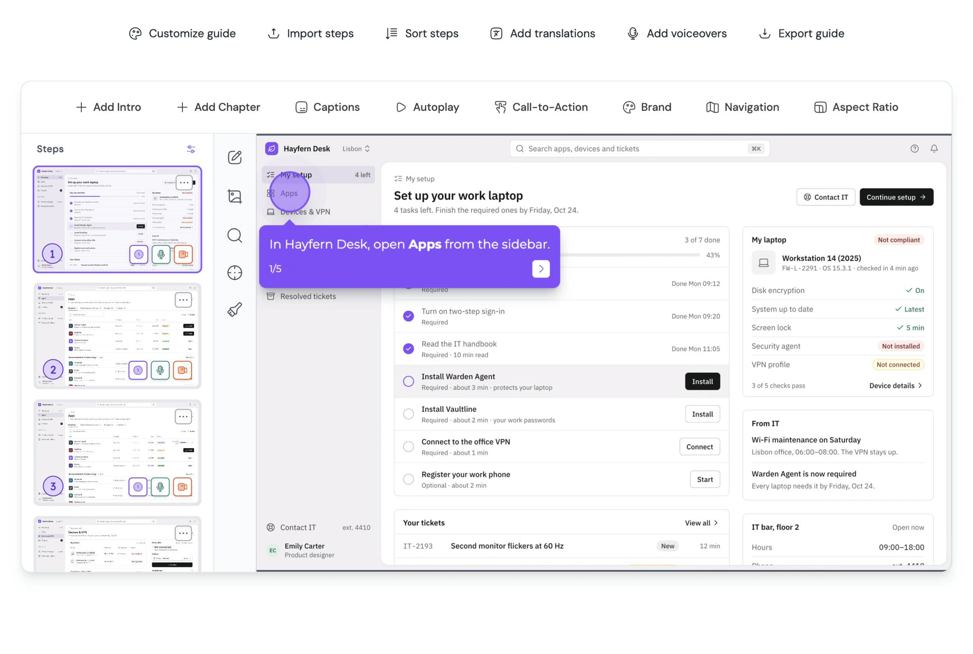 A company help center and guide built with Guidejar